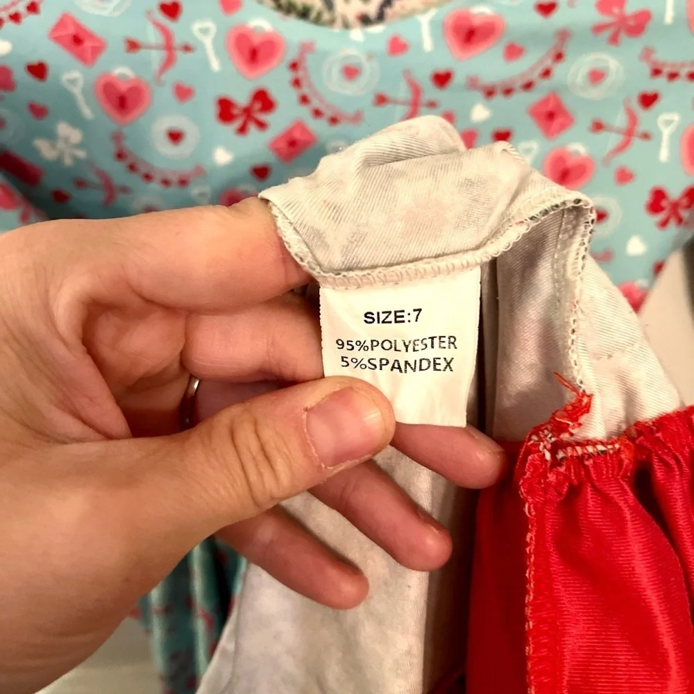 Evie's Closet Reversible Holiday Christmas Valentines Dress - Size 7